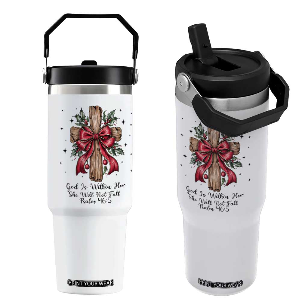 Jesus Christian Flip Straw Tumbler Cross Bible Verse Inspirational Christmas TS14 One Size: 30 oz White Print Your Wear