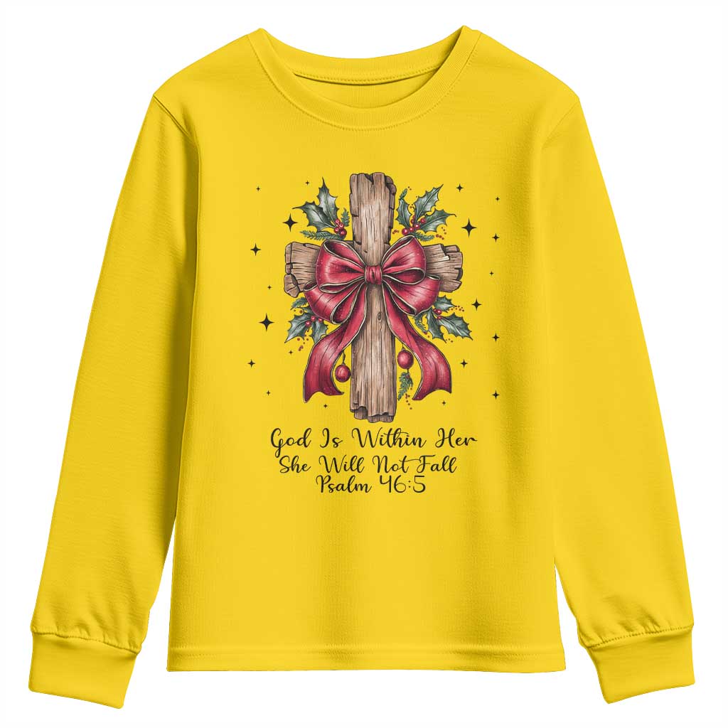Jesus Christian Youth Sweatshirt Cross Bible Verse Inspirational Christmas TS14 Daisy Print Your Wear