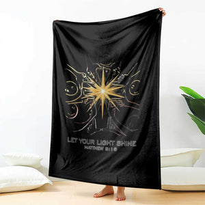 Jesus Christian Throw Blanket Let Your Light Shine Matthew 5:16 TS14 Print Your Wear