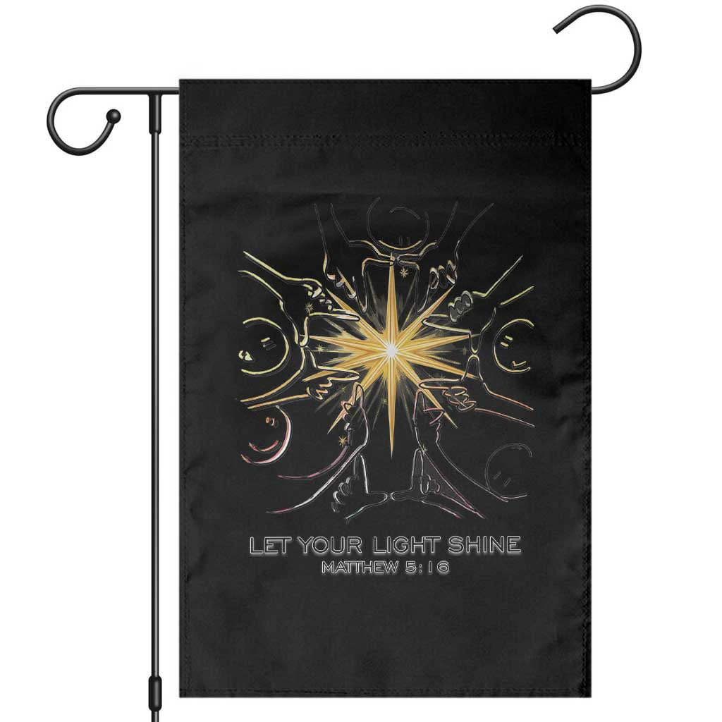 Jesus Christian Garden Flag Let Your Light Shine Matthew 5:16 TS14 White Print Your Wear