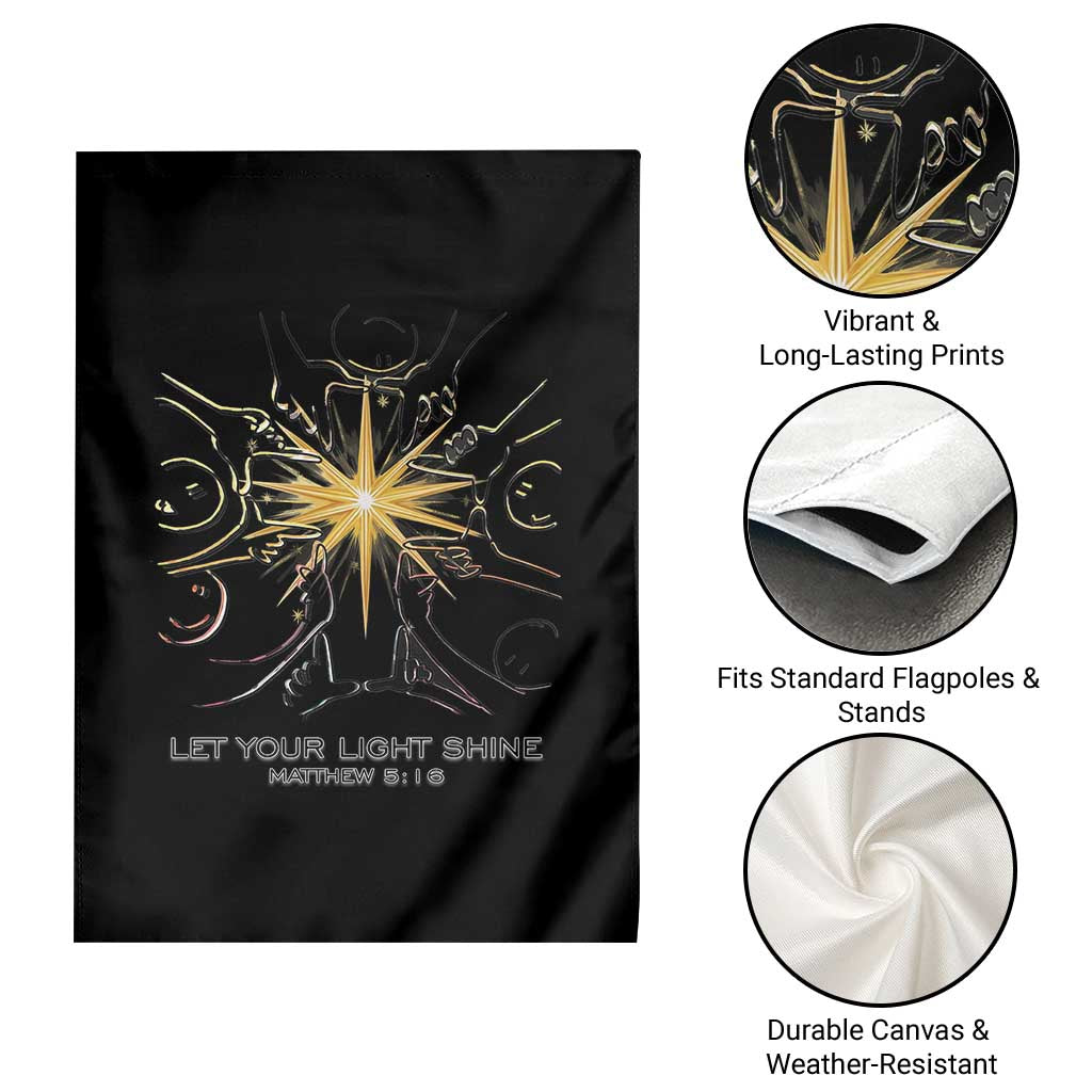 Jesus Christian Garden Flag Let Your Light Shine Matthew 5:16 TS14 Print Your Wear