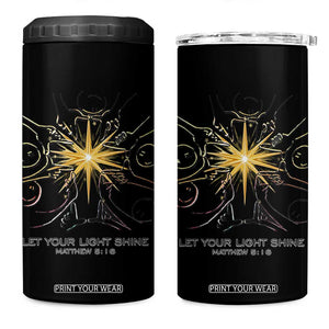 Jesus Christian 4 in 1 Can Cooler Tumbler Let Your Light Shine Matthew 5:16 TS14 One Size: 16 oz White Print Your Wear