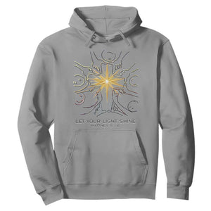 Jesus Christian Hoodie Let Your Light Shine Matthew 5:16 TS14 Sport Gray Print Your Wear