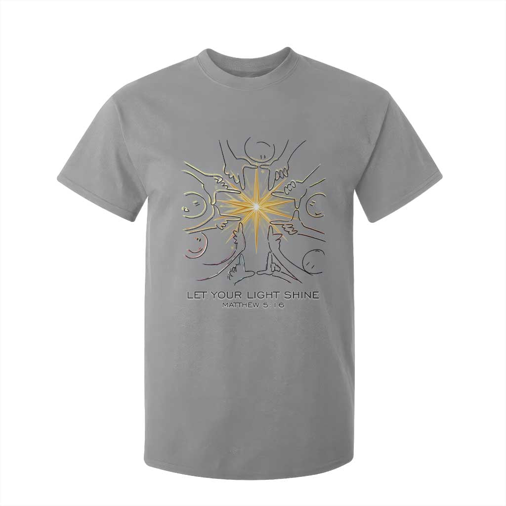 Jesus Christian T Shirt For Kid Let Your Light Shine Matthew 5:16 TS14 Sport Gray Print Your Wear