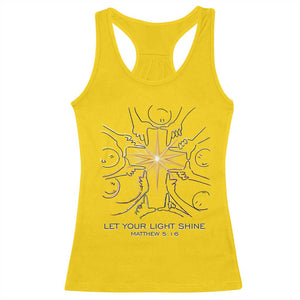 Jesus Christian Racerback Tank Top Let Your Light Shine Matthew 5:16 TS14 Daisy Print Your Wear