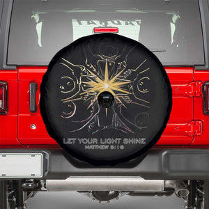 Jesus Christian Spare Tire Cover Let Your Light Shine Matthew 5:16 TS14 White Print Your Wear