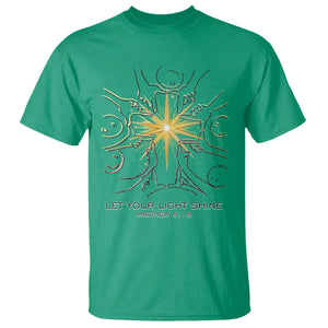 Jesus Christian T Shirt Let Your Light Shine Matthew 5:16 TS14 Irish Green Print Your Wear