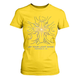 Jesus Christian T Shirt For Women Let Your Light Shine Matthew 5:16 TS14 Daisy Print Your Wear