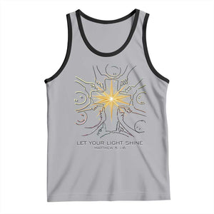 Jesus Christian Tank Top Let Your Light Shine Matthew 5:16 TS14 Athletic Heather Black Print Your Wear