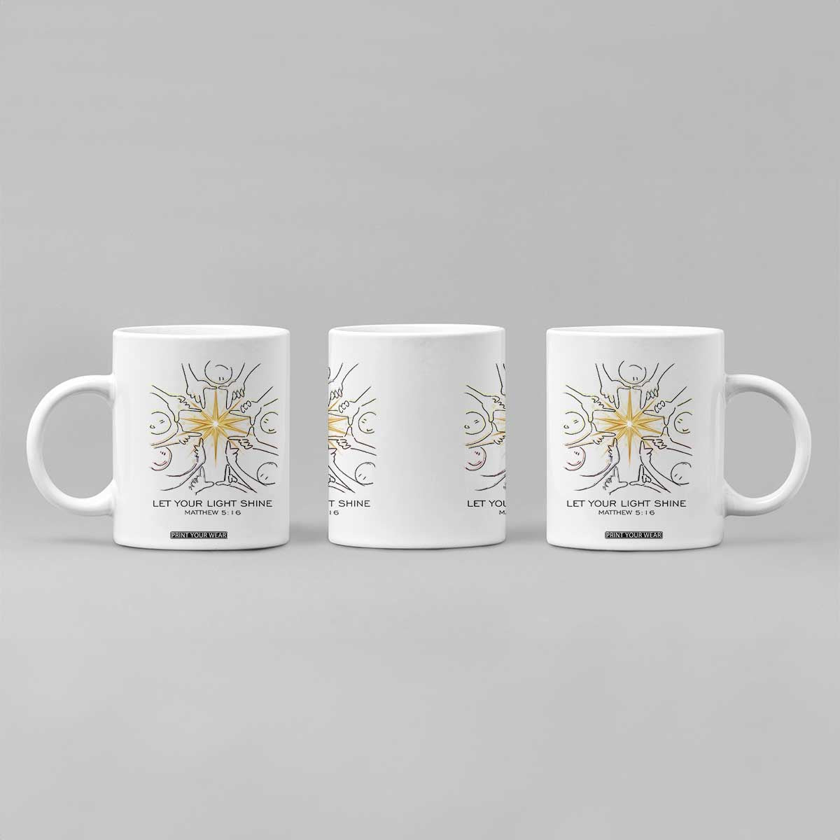 Jesus Christian Coffee Mug Let Your Light Shine Matthew 5:16 TS14 Print Your Wear