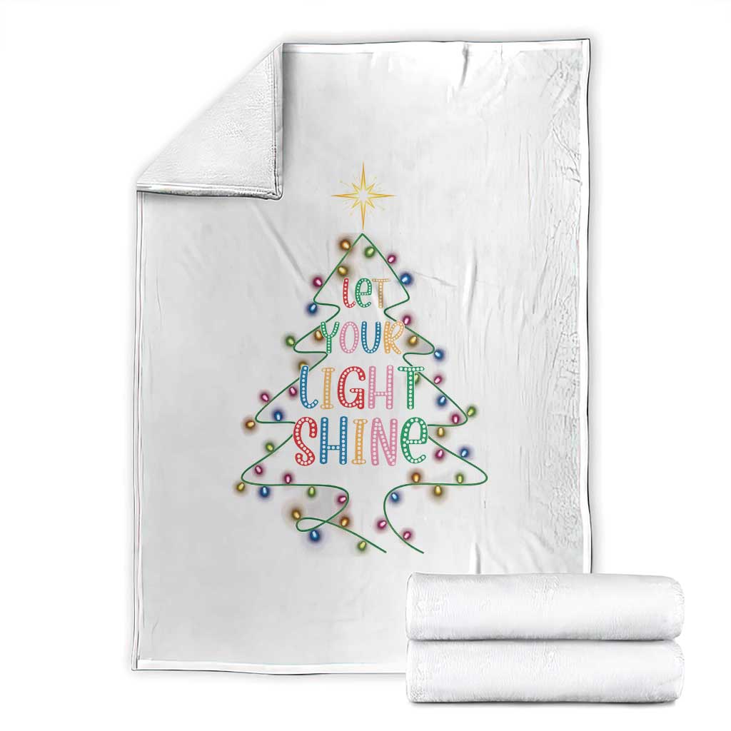 Jesus Christmas Throw Blanket Let Your Light Shine Matthew 5:16 TS14 Black Print Your Wear