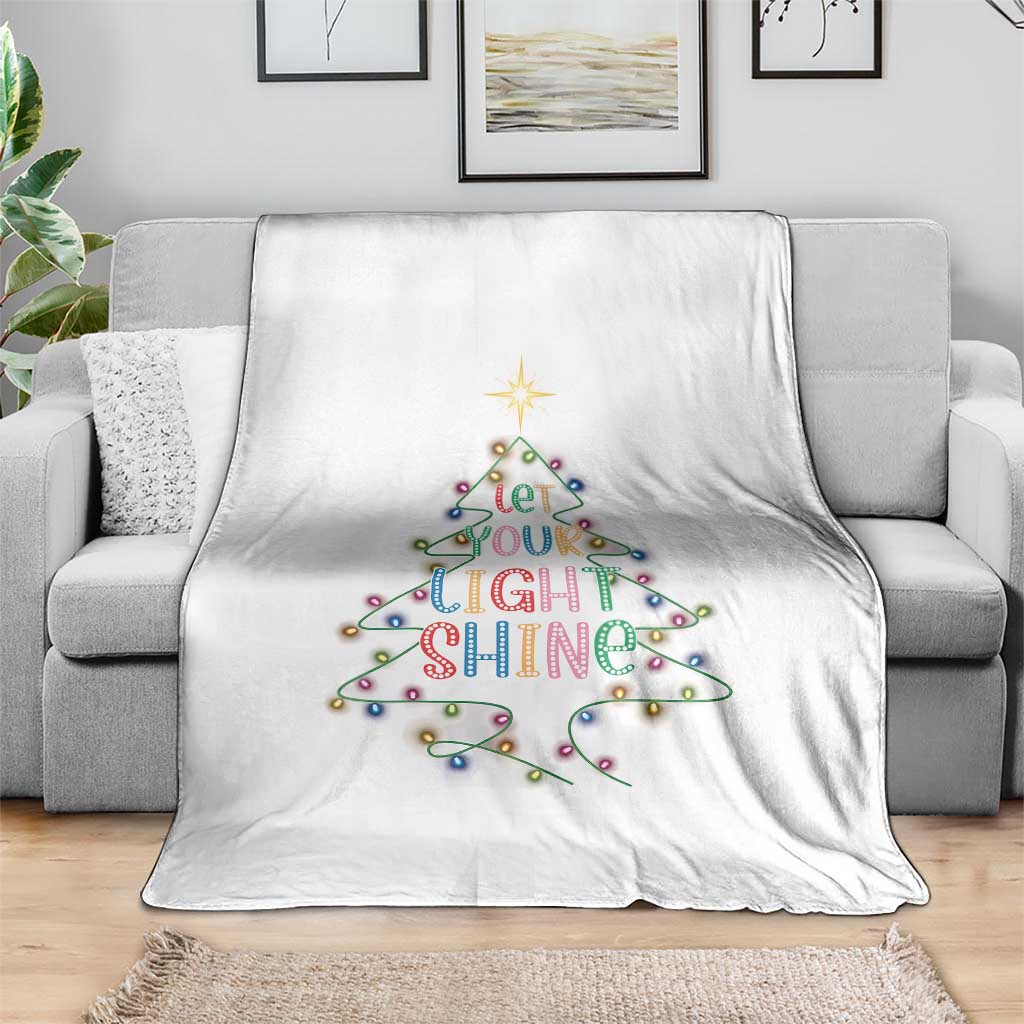Jesus Christmas Throw Blanket Let Your Light Shine Matthew 5:16 TS14 Print Your Wear