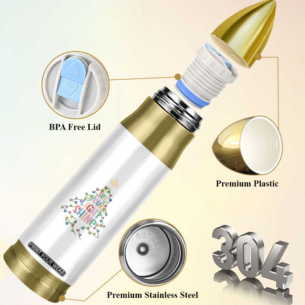 Jesus Christmas Bullet Tumbler Let Your Light Shine Matthew 5:16 TS14 Print Your Wear