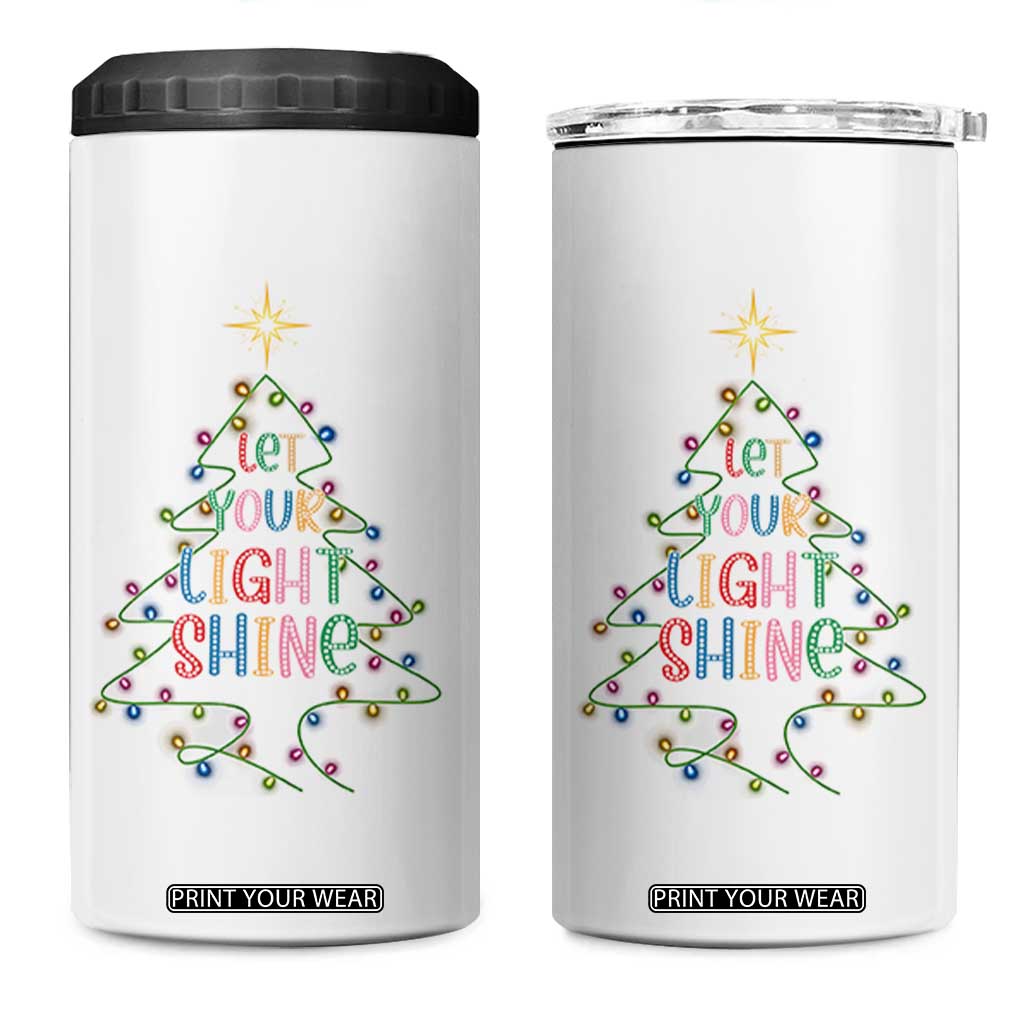 Jesus Christmas 4 in 1 Can Cooler Tumbler Let Your Light Shine Matthew 5:16 TS14 One Size: 16 oz Black Print Your Wear