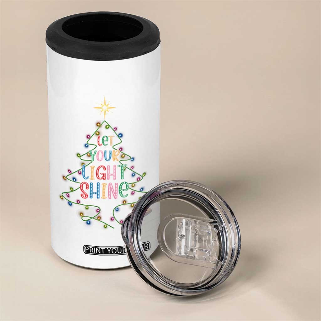 Jesus Christmas 4 in 1 Can Cooler Tumbler Let Your Light Shine Matthew 5:16 TS14 Print Your Wear