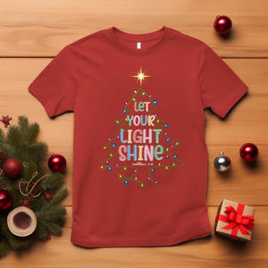 Jesus Christmas T Shirt Let Your Light Shine Matthew 5:16 TS14 Red Print Your Wear