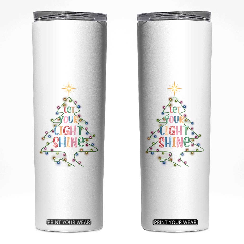 Jesus Christmas Skinny Tumbler Let Your Light Shine Matthew 5:16 TS14 Black Print Your Wear