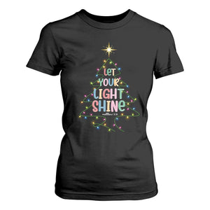 Jesus Christmas T Shirt For Women Let Your Light Shine Matthew 5:16 TS14 Black Print Your Wear