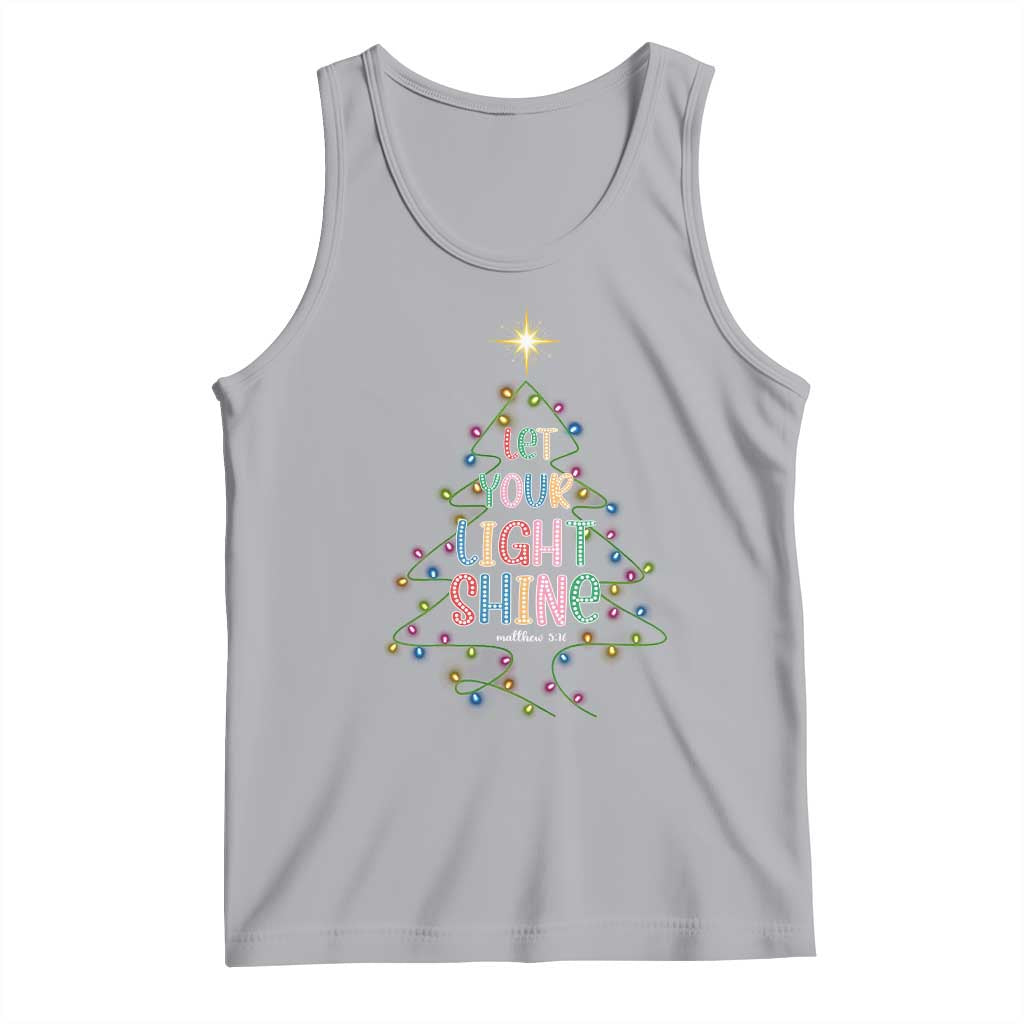 Jesus Christmas Tank Top Let Your Light Shine Matthew 5:16 TS14 Athletic Heather Print Your Wear