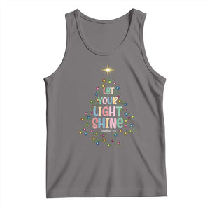 Jesus Christmas Tank Top Let Your Light Shine Matthew 5:16 TS14 Deep Heather Print Your Wear
