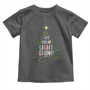 Jesus Christmas Toddler T Shirt Let Your Light Shine Matthew 5:16 TS14 Dark Heather Print Your Wear