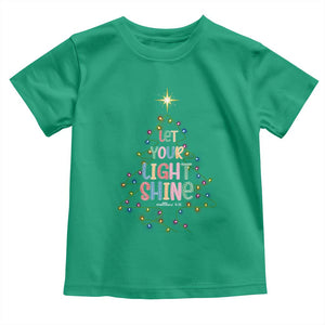 Jesus Christmas Toddler T Shirt Let Your Light Shine Matthew 5:16 TS14 Irish Green Print Your Wear