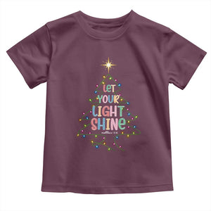 Jesus Christmas Toddler T Shirt Let Your Light Shine Matthew 5:16 TS14 Maroon Print Your Wear
