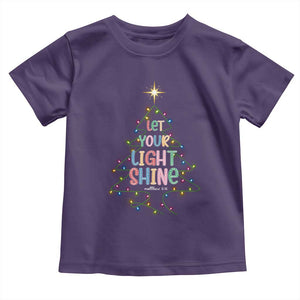 Jesus Christmas Toddler T Shirt Let Your Light Shine Matthew 5:16 TS14 Purple Print Your Wear