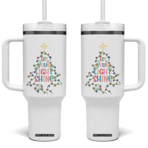 Jesus Christmas Tumbler With Handle Let Your Light Shine Matthew 5:16 TS14 One Size: 40 oz Black Print Your Wear