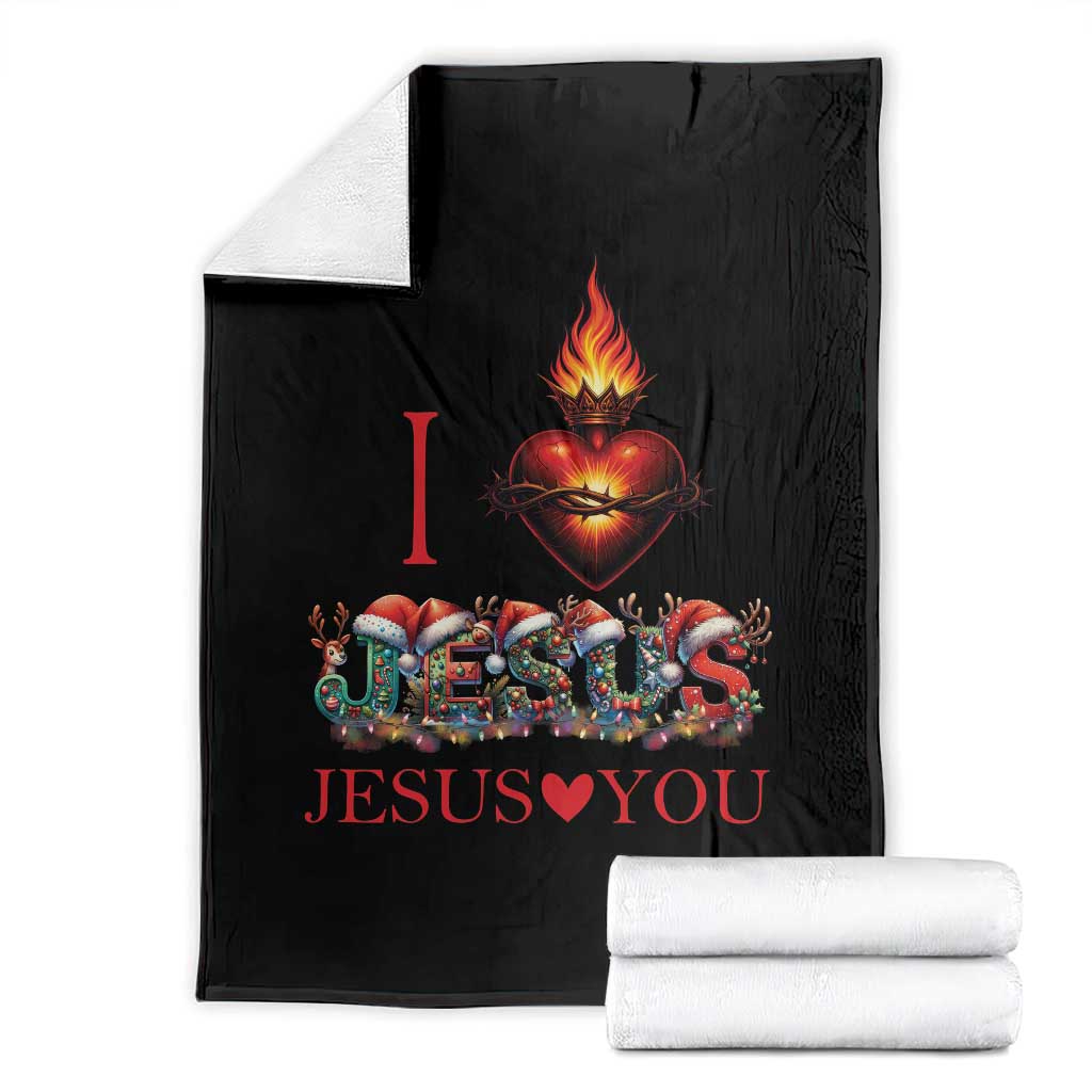 Jesus Christian Christmas Throw Blanket Cross Bible Verse Faith Love TS14 Black Print Your Wear
