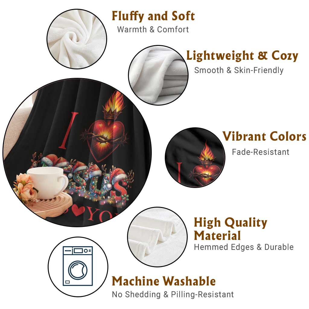 Jesus Christian Christmas Throw Blanket Cross Bible Verse Faith Love TS14 Print Your Wear