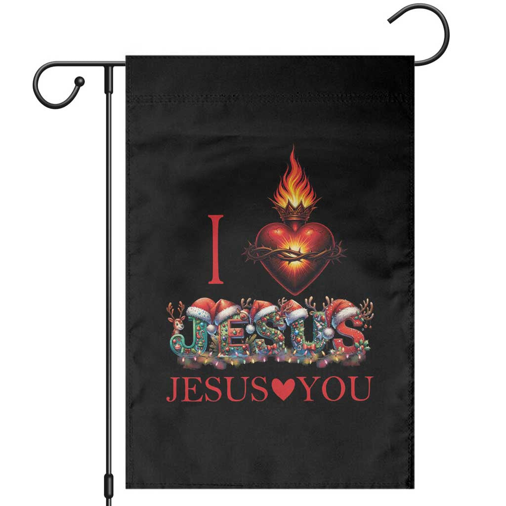 Jesus Christian Christmas Garden Flag Cross Bible Verse Faith Love TS14 Black Print Your Wear