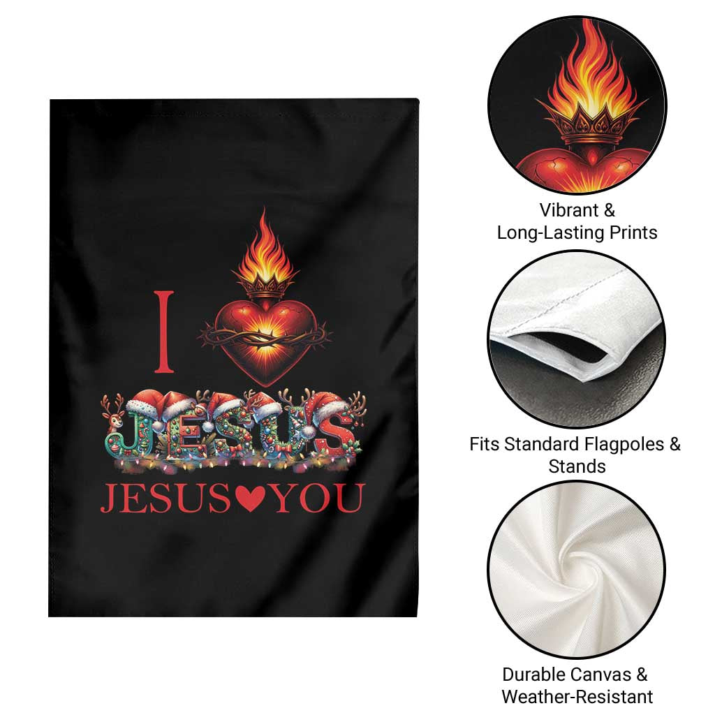 Jesus Christian Christmas Garden Flag Cross Bible Verse Faith Love TS14 Print Your Wear