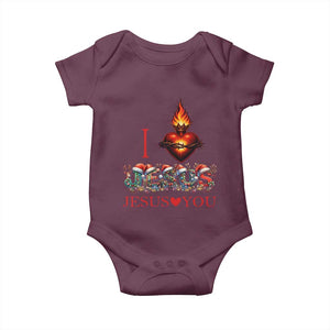 Jesus Christian Christmas Baby Onesie Cross Bible Verse Faith Love TS14 Maroon Print Your Wear