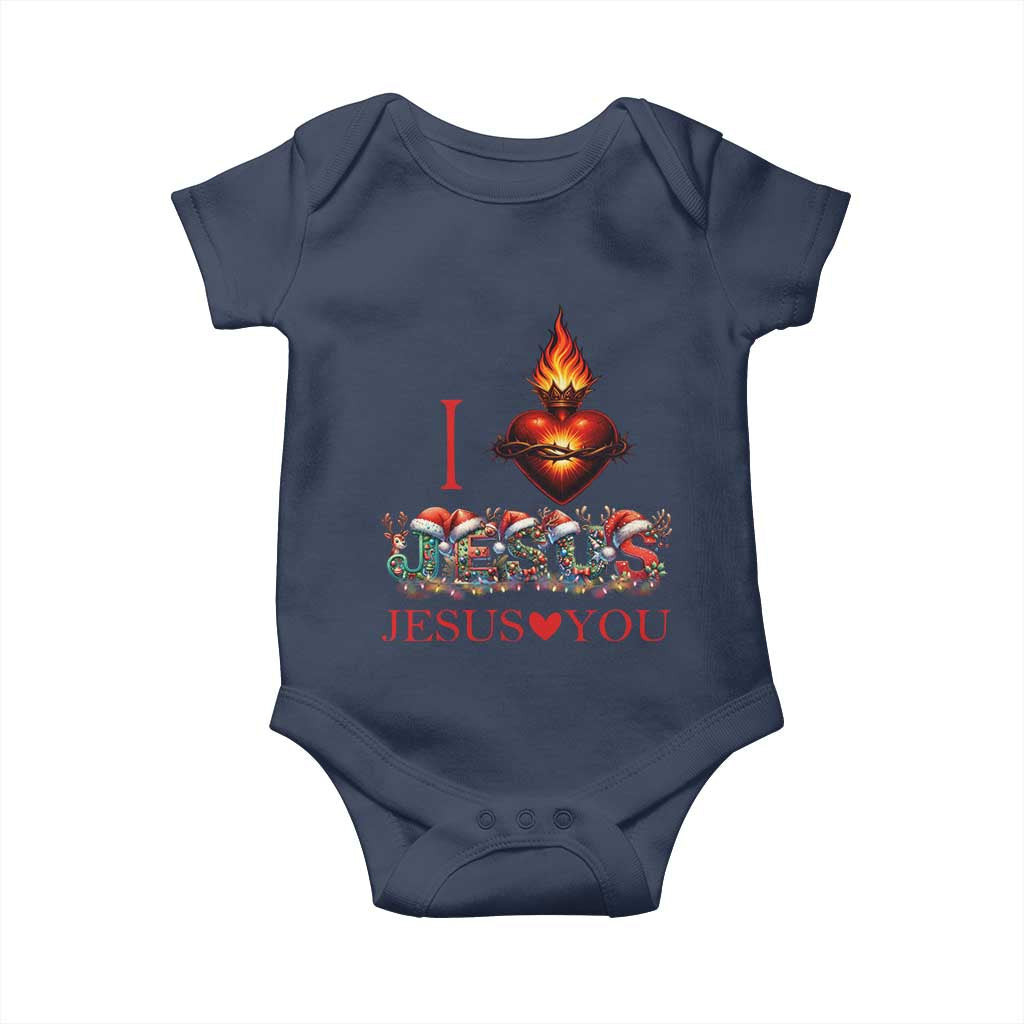 Jesus Christian Christmas Baby Onesie Cross Bible Verse Faith Love TS14 Navy Print Your Wear
