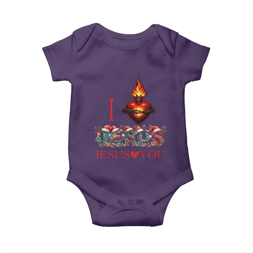 Jesus Christian Christmas Baby Onesie Cross Bible Verse Faith Love TS14 Purple Print Your Wear