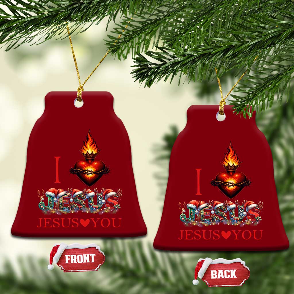 Jesus Christian Xmas Ceramic Ornament Cross Bible Verse Faith Love TS14 Print Your Wear