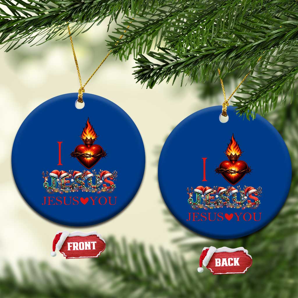 Jesus Christian Xmas Ceramic Ornament Cross Bible Verse Faith Love TS14 1pc Blue Print Your Wear