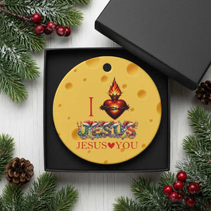 Jesus Christian Xmas Ceramic Ornament Cross Bible Verse Faith Love TS14 1pc Yellow Cheese Print Your Wear