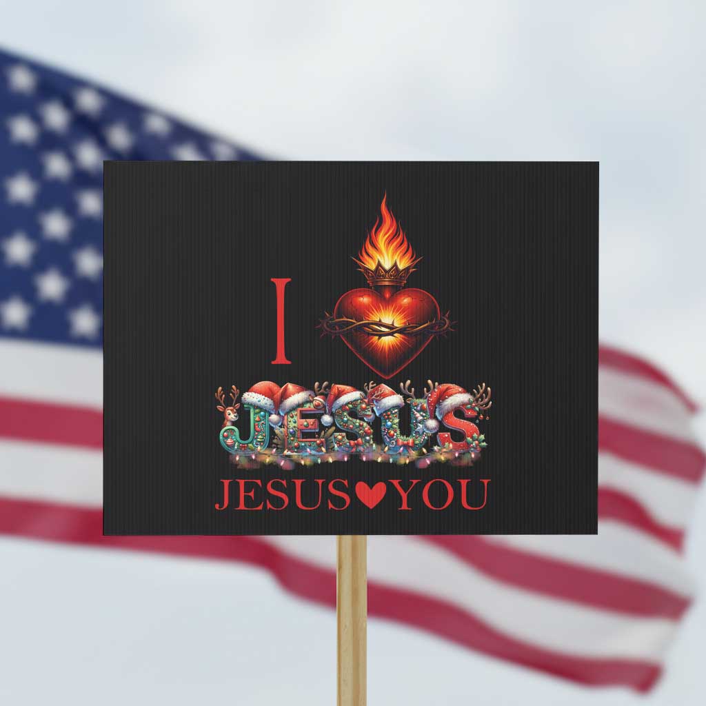 Jesus Christian Christmas Protest Sign Cross Bible Verse Faith Love TS14 Horizontal 18" × 24" Black Print Your Wear