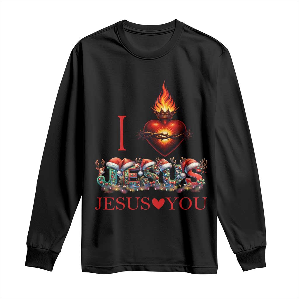 Jesus Christian Christmas Long Sleeve Shirt Cross Bible Verse Faith Love TS14 Black Print Your Wear