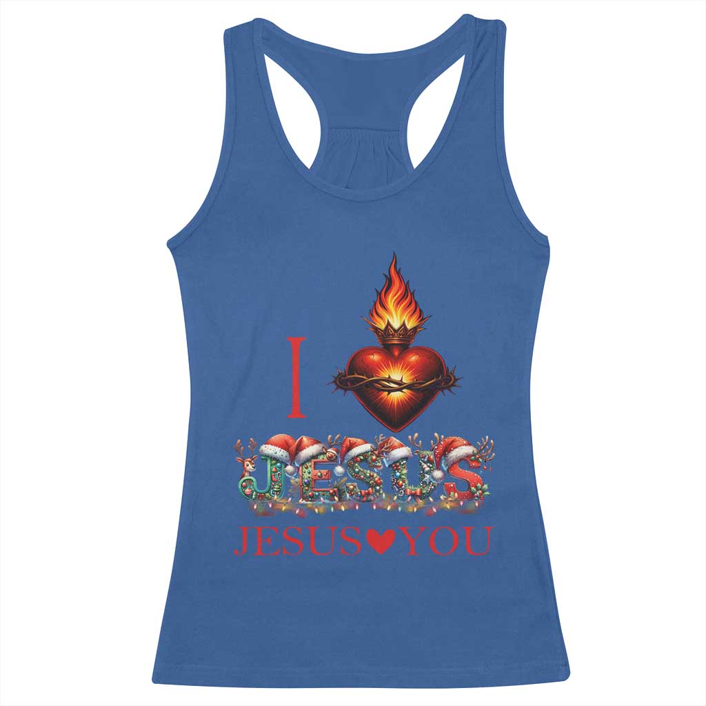 Jesus Christian Christmas Racerback Tank Top Cross Bible Verse Faith Love TS14 Royal Blue Print Your Wear