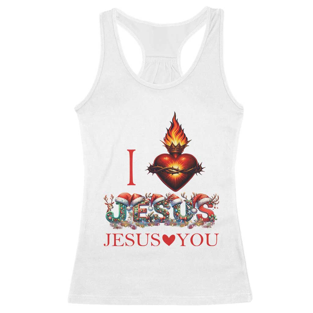 Jesus Christian Christmas Racerback Tank Top Cross Bible Verse Faith Love TS14 White Print Your Wear