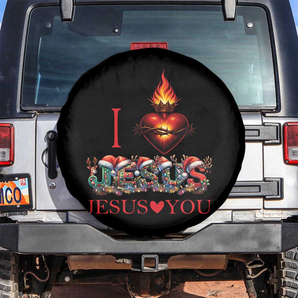 Jesus Christian Christmas Spare Tire Cover Cross Bible Verse Faith Love TS14 No hole Black Print Your Wear