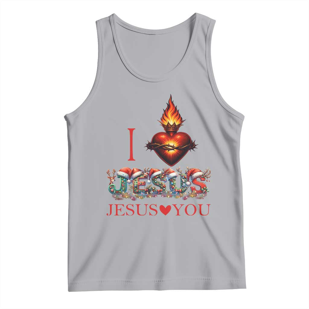 Jesus Christian Christmas Tank Top Cross Bible Verse Faith Love TS14 Athletic Heather Print Your Wear