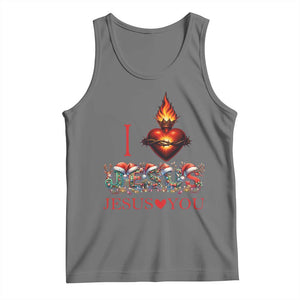 Jesus Christian Christmas Tank Top Cross Bible Verse Faith Love TS14 Black Heather Print Your Wear