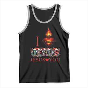 Jesus Christian Christmas Tank Top Cross Bible Verse Faith Love TS14 Black Athletic Heather Print Your Wear