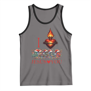 Jesus Christian Christmas Tank Top Cross Bible Verse Faith Love TS14 Deep Heather Black Print Your Wear