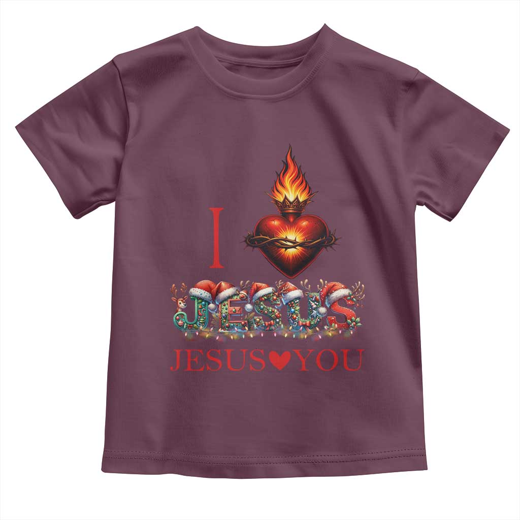 Jesus Christian Christmas Toddler T Shirt Cross Bible Verse Faith Love TS14 Maroon Print Your Wear