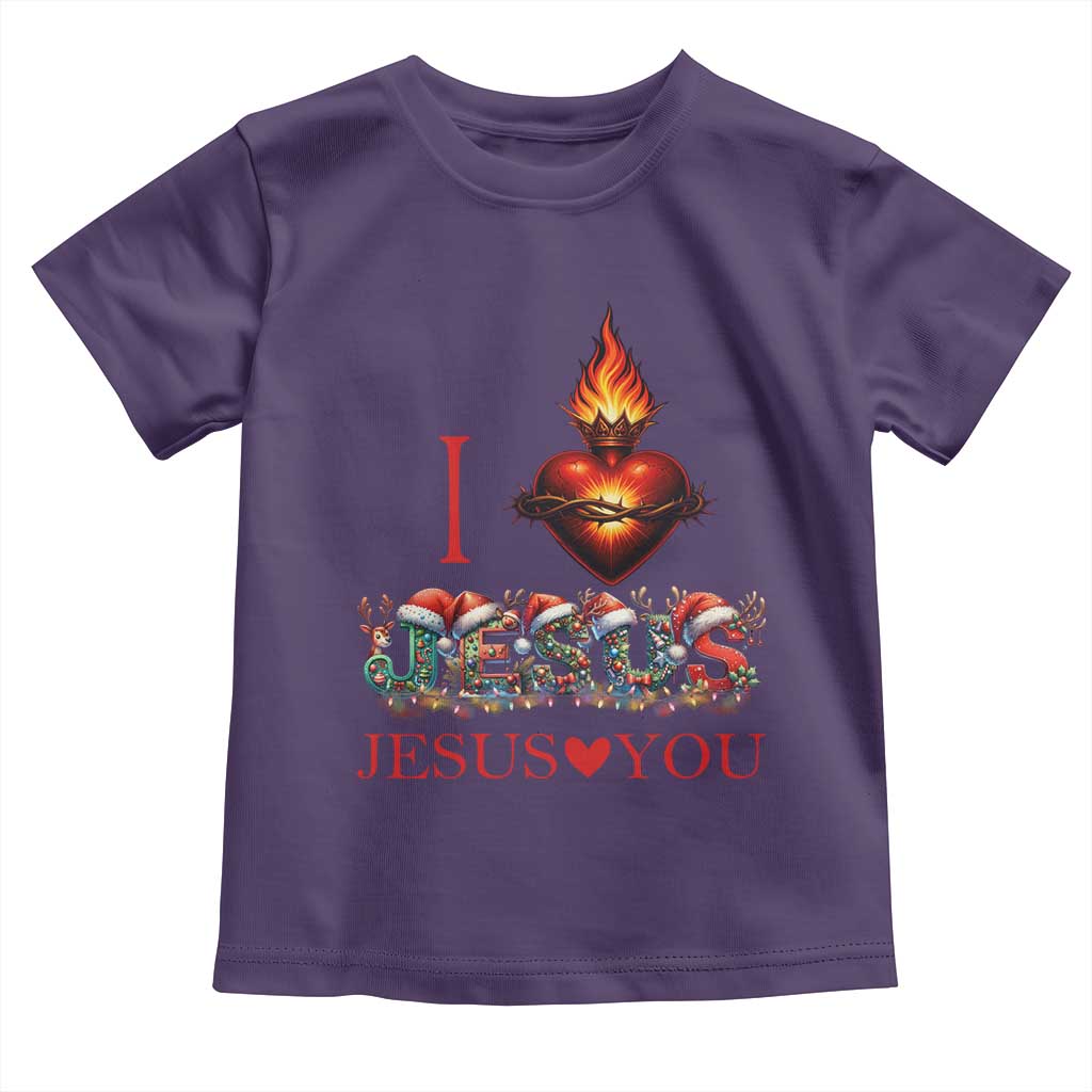 Jesus Christian Christmas Toddler T Shirt Cross Bible Verse Faith Love TS14 Purple Print Your Wear